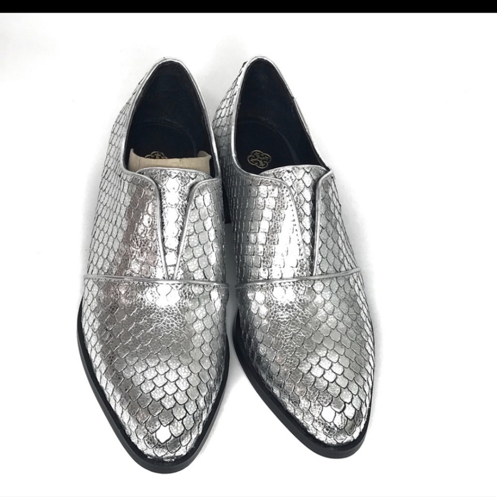 Isola Maria Slip-on Oxford Metallic Silver